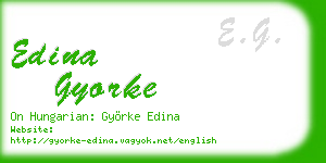 edina gyorke business card